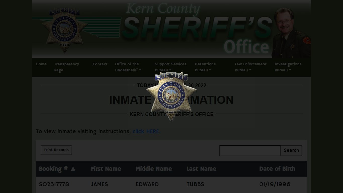 Inmate Information | KCSO